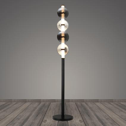 Торшер MFM-8344/4 SG BK+BR черный/латунь 15W LED 3000K h1420, HAO24 У1